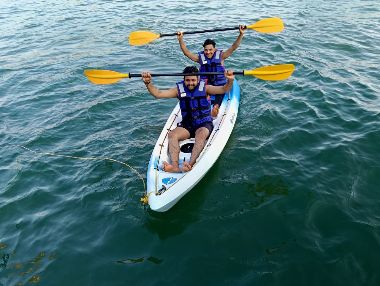 Boat cruising along Gokarna coast